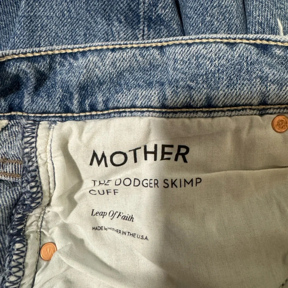 MOTHER The Dodger Skimp Cuff Light Blue Straight Leg Jeans - Low Rise - Picture 11 of 15